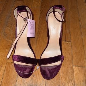 Purple velvet charlotte russe heels